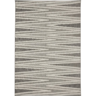 Rug Branch Hogar 7'X10' (Exact Size: 6'7" X 9'6") Abstract Indoor Area Rug, Grey Cream, Modern - Living Room, Bedroom, Dining Room, And Kitchen