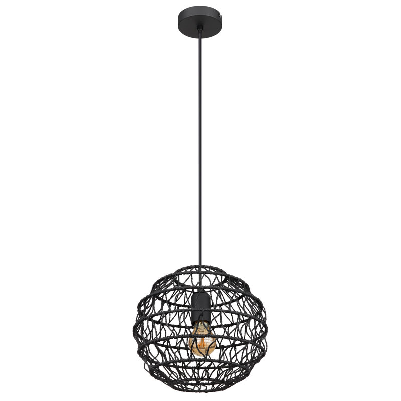 Alxis 1 - Light Matte Black Pendant, 30.5cm H x 6cm W