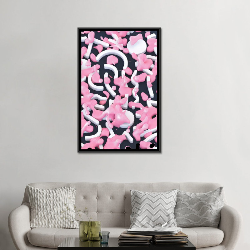 « rose bubble pattern » par danny fabrice, reproduction d’impression sur toile tendue, H 26 po x l 18 po x P 1,5 po