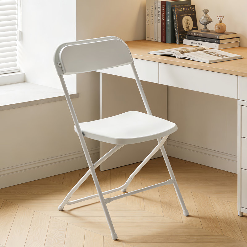 Stackable Folding Chair Folding Chair Set, White