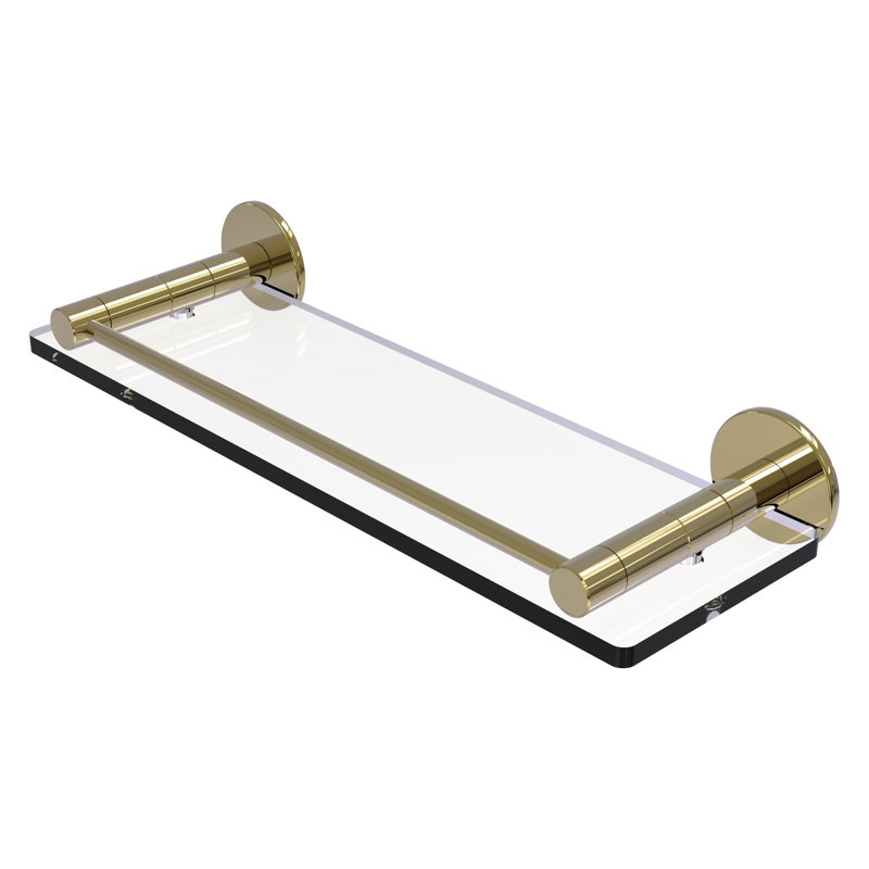 Bineta Bracket Shelf, Unlacquered Brass