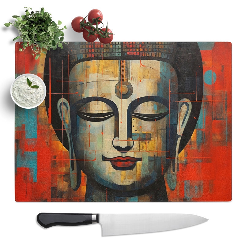 Buddha Constructivism No.2  Glass Chopping Board