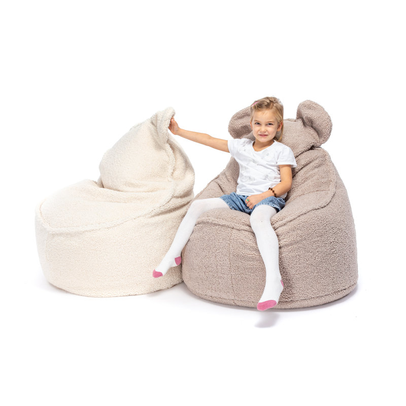 Linen Refillable Classic Bean Bag, Creme