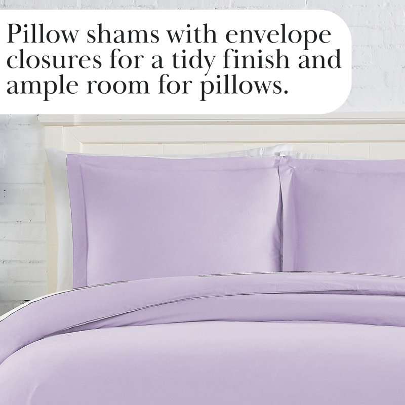 Housse de couette Southshore Basics de Southshore Fine Linens, coloris Evening Haze, en microfibre doublement brossée avec fermeture éclair invisible et attaches aux coins, 1 taie d'oreiller, 1 place/1 place XL