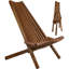 Chaise de patio en bois massif Bronzavia