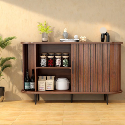 Spacious Storage Sideboards & Buffets, 47 In Mdf Wood Modern Dining Cabinet