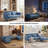 86.61" W Reversible L-Shaped Chenille Sectional-1215175958