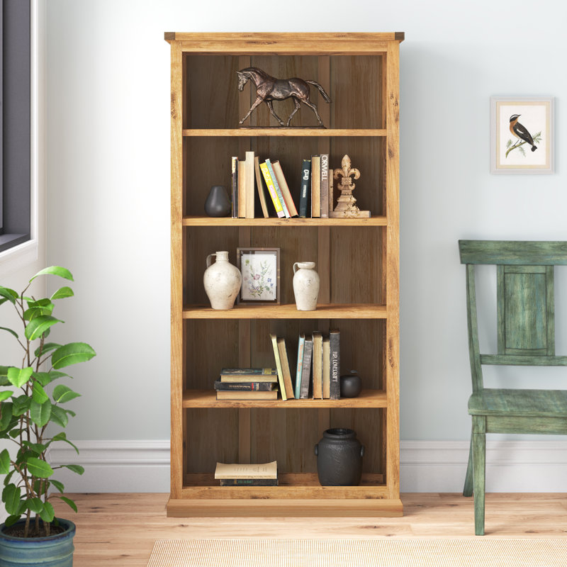 Bingham 180cm H x 90cm W Standard Bookcase, Waxed