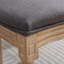 Chaise de salle à manger avec cadre en bois massif de style français et toile de lin antique, ensemble de 2-1888999434