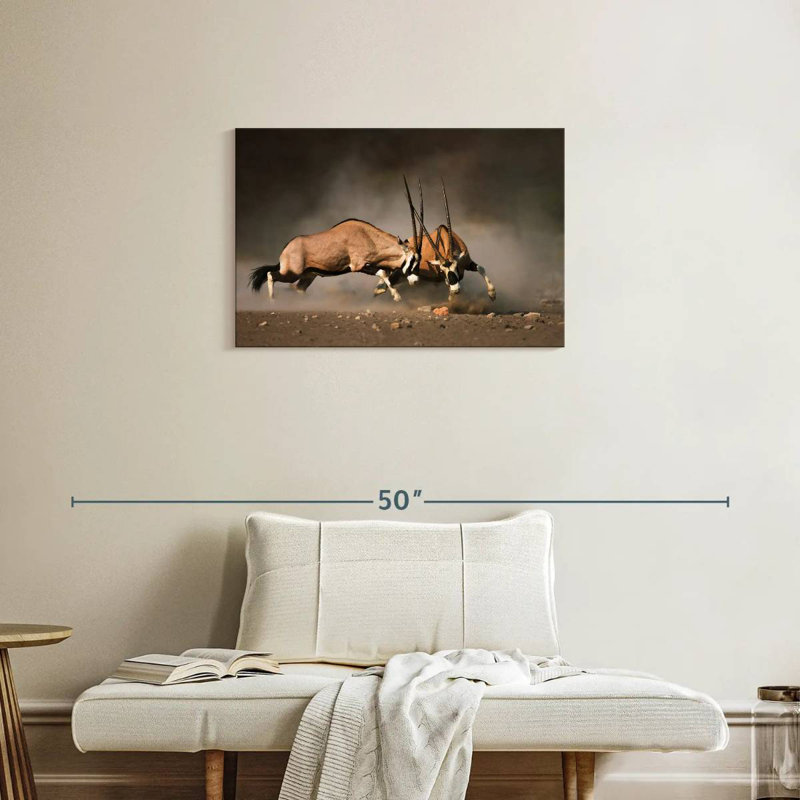 Brampt Dueling Gemsboks, 20" H x 30" W