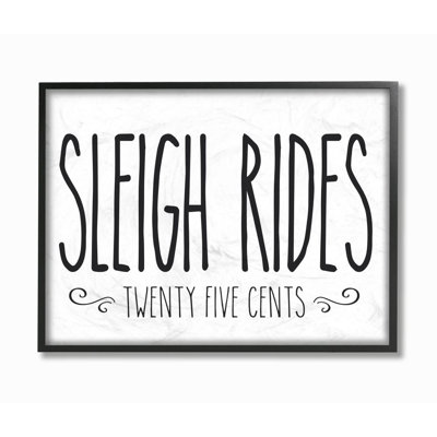 Sleigh Rides - impression d'art textuel