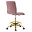 Chaise de dessinateur en velours Prim sans accoudoirs Performance par Modway-1943048951
