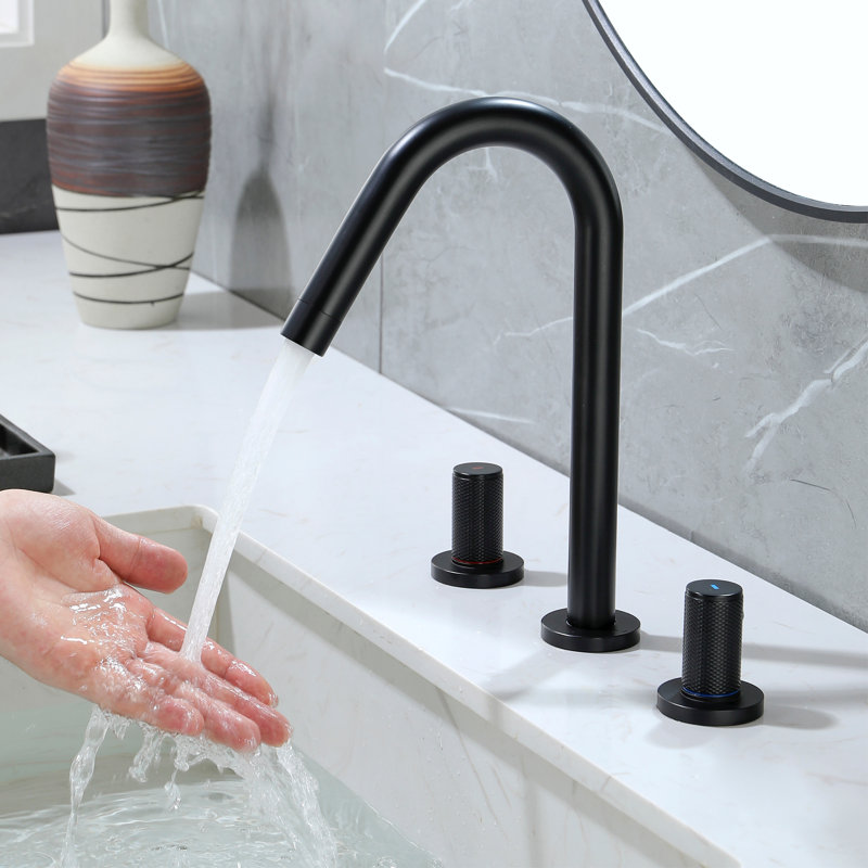 2-handle Bathroom Faucet, Black