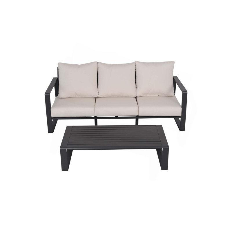 Three-Seat Sofa + Rectangular Coffee Table