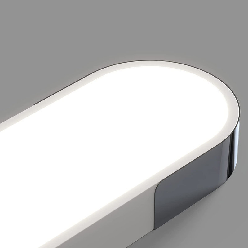 Plafonnier encastré rectangulaire 1 lumière 39,4 po Masek, Blanc/Noir