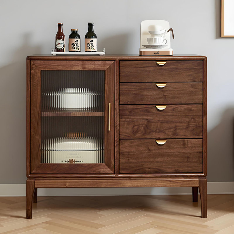Commode d'appoint vintage entièrement en bois massif, H 35,43 po x l 39,37 po x P 15,74 po