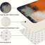 Tapis de cuisine orange orange abstraits, ensemble de 2 tapis audacieux pour la cuisine et le couloir