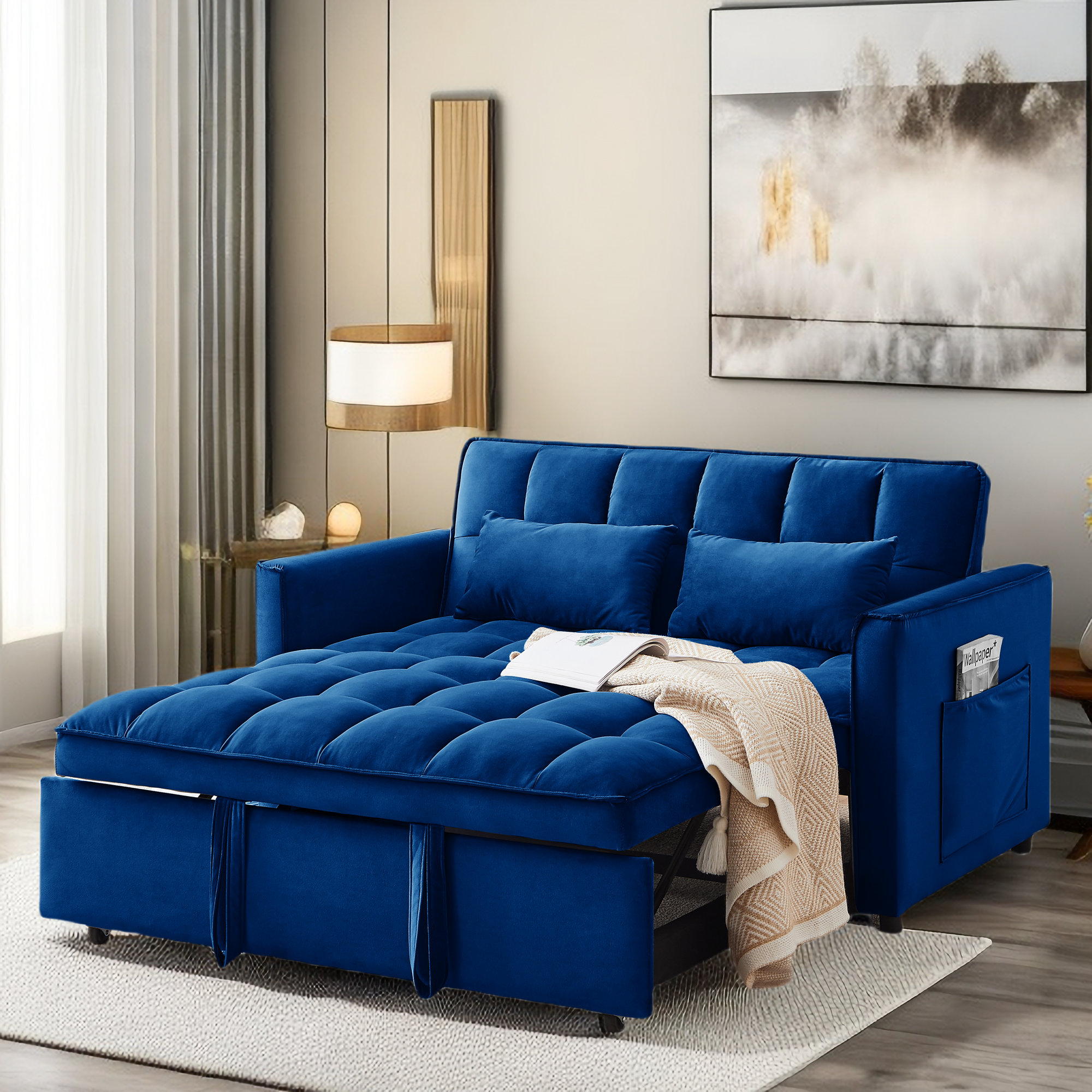 Latitude Run® Mykalia 3in1 Convertible Sofa Bed with Adjustable Back