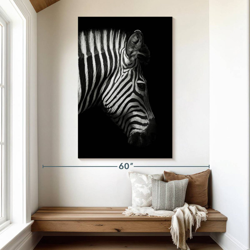 Brampt Zebra Side View, 51" H x 34" W