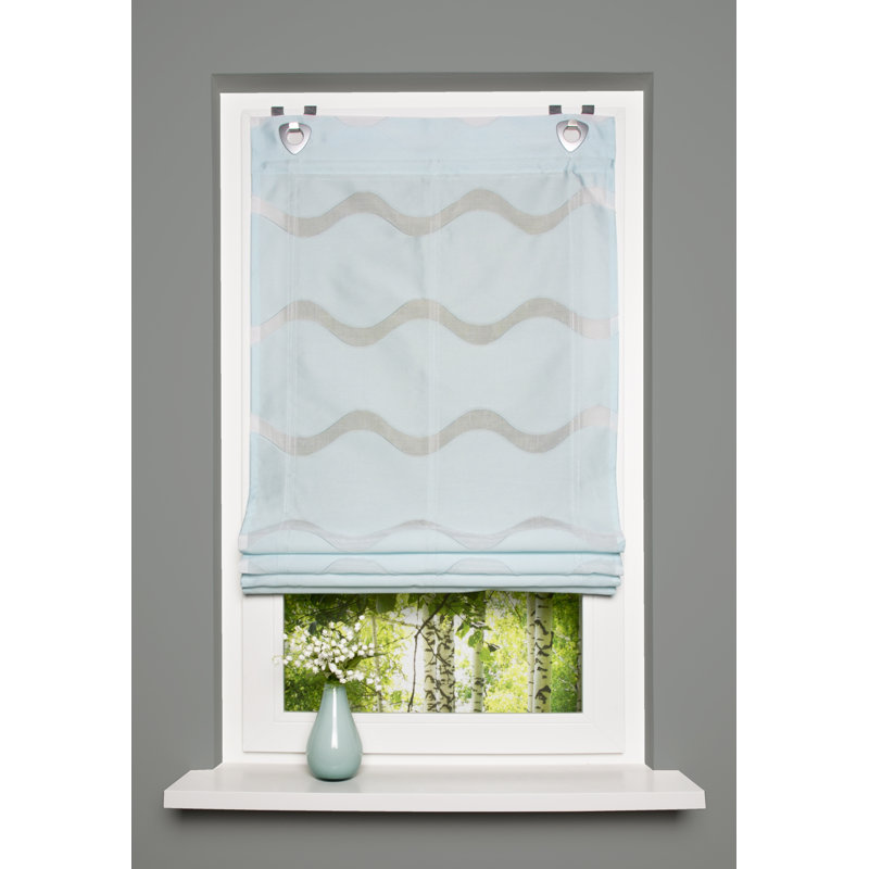 Sheer Roman Shade, 60cm W x 130cm L, Blue