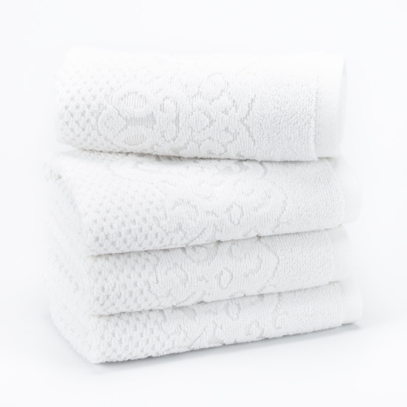 Serviette de toilette Parkerson en coton turc, Blanc