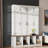 Farmhouse Hall Tree With 4 Hidden Hanging Hooks, Seating Bench, Storage Cabinet And Open Compartment-1752741530