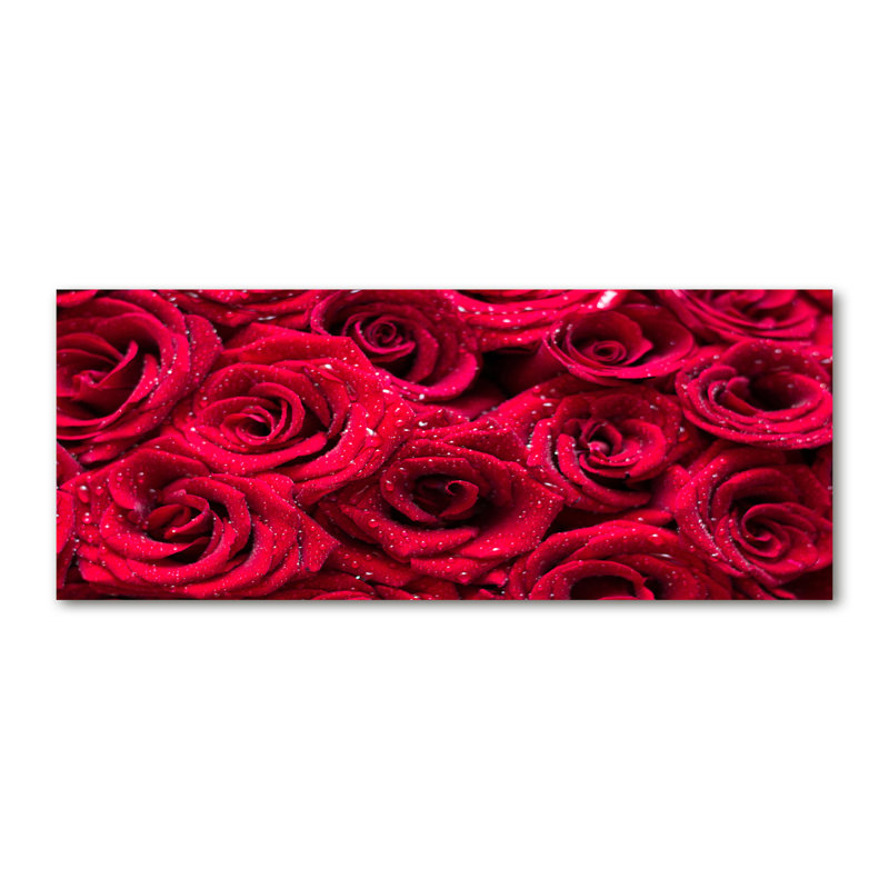 Drops On Roses - Wrapped Canvas Print