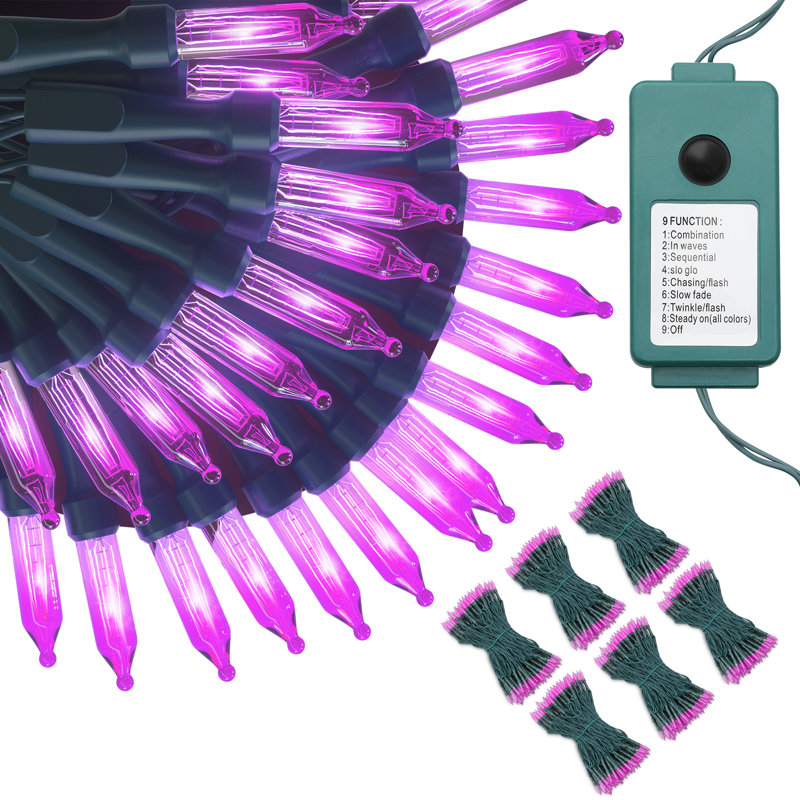 100 LED Plug-in Connectable String Light with 8 Modes Timer Xmas Decor, Purple