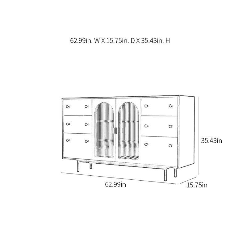Buffet moderne et minimaliste, Abricot