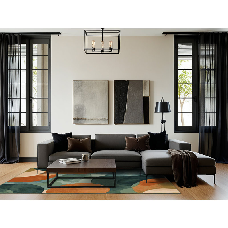 Sunset Canopy Rug, Square 4'