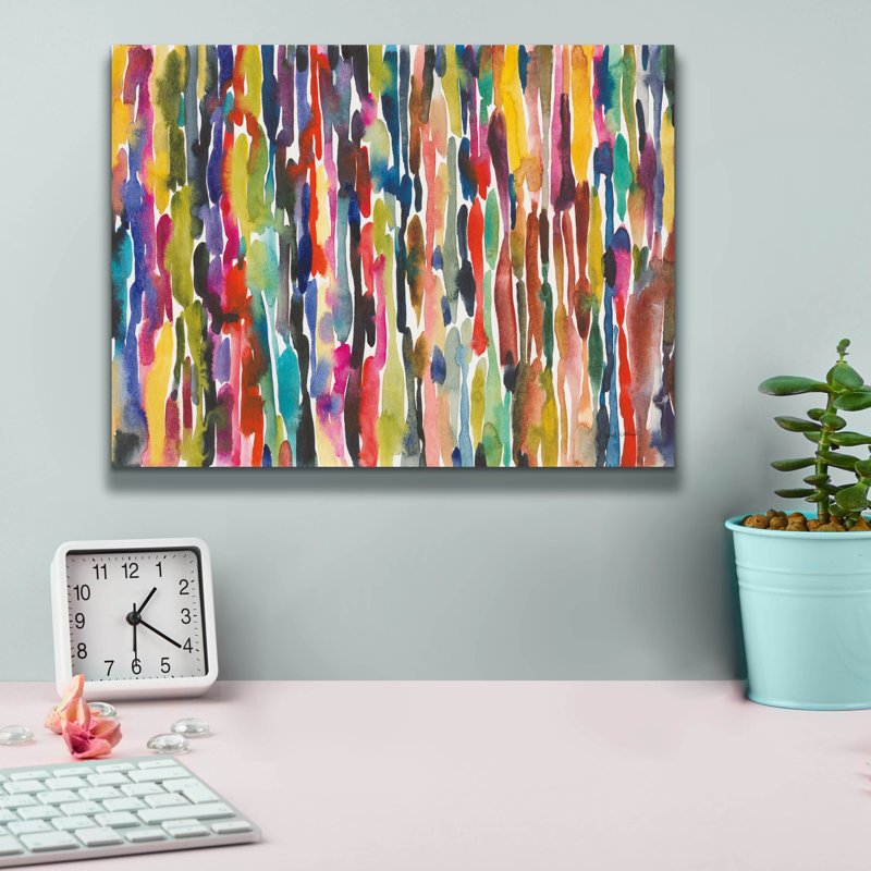  «Summer Rain» par Cheryl Warrick, art mural sur toile, 16 po x 12 po