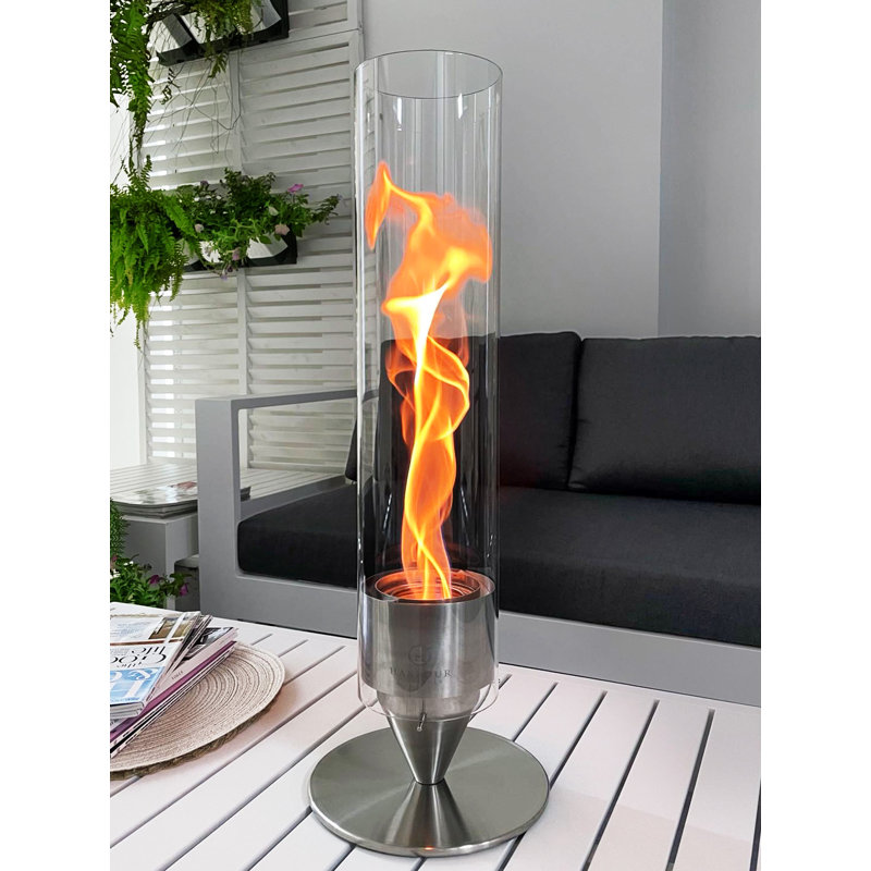 Boyde Bio-Ethanol Outdoor Tabletop Fireplace, 53cm H x 19cm W x 19cm D
