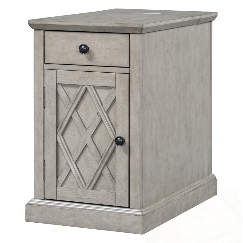 Imogine avec ports USB et rangement, Gris antique