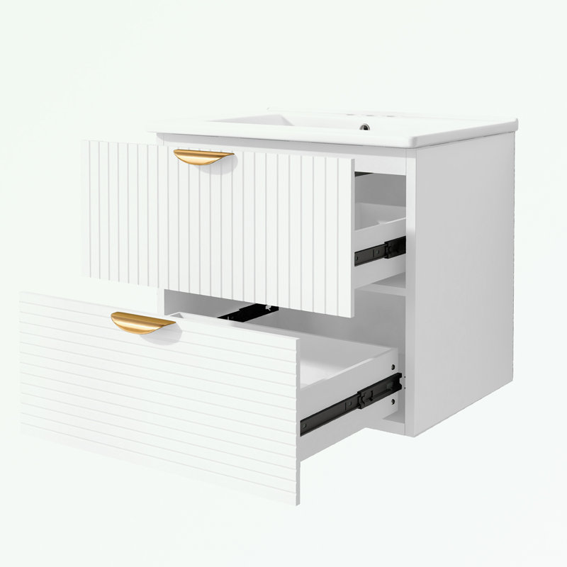 Rangement pour salle de bain Chaila, Blanc