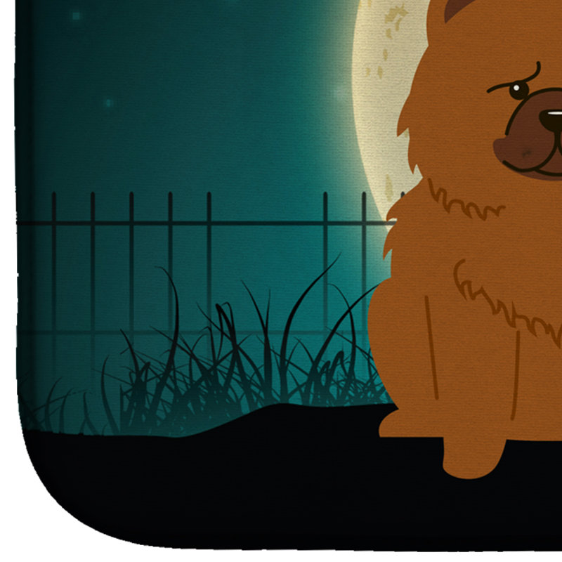 Tapis de séchage chow chow halloween halloween, Orange