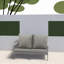 Canapé de patio durable avec tissu en oléfine résistant aux rayons UV et quincaillerie en acier inoxydable pour une utilisation extérieure toute l'année