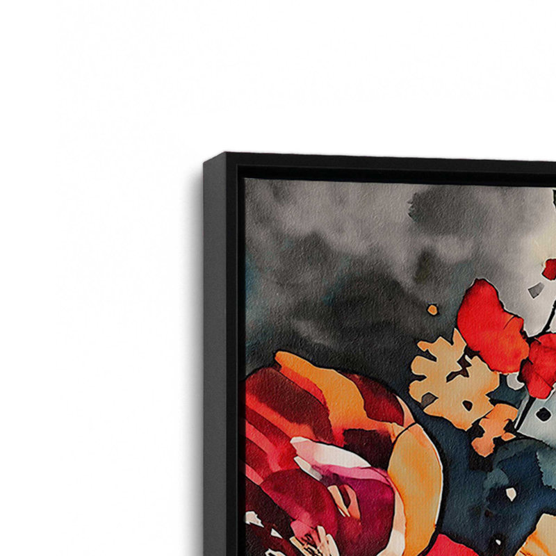 Bold Bloom I, Impression encadrée sans passe-partout, H 30,75 po x l 20,75 po, Noir satiné
