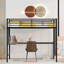 Lit mezzanine en métal avec bureau et grille en métal-1389930068