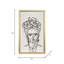 «Abstract Face Line», reproduction d'art sur toile avec cadre en bois pour la décoration intérieure - boîte d'ombre moderne, peinture pour salon - noir et blanc