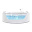 Baignoire tourbillon d'angle en acrylique pour 2 personnes 59 pouces avec 16 jets et massage
