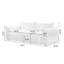 Causeuse-coussin modulaire en chenille blanche