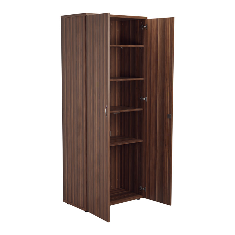 Buariki 2 -Door 4 -Shelf, Dark Walnut