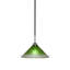 Luminaire suspendu à tige Averyon Paramount, fini nickel brossé avec verre de 12 po-182903193-182903194-182903199
