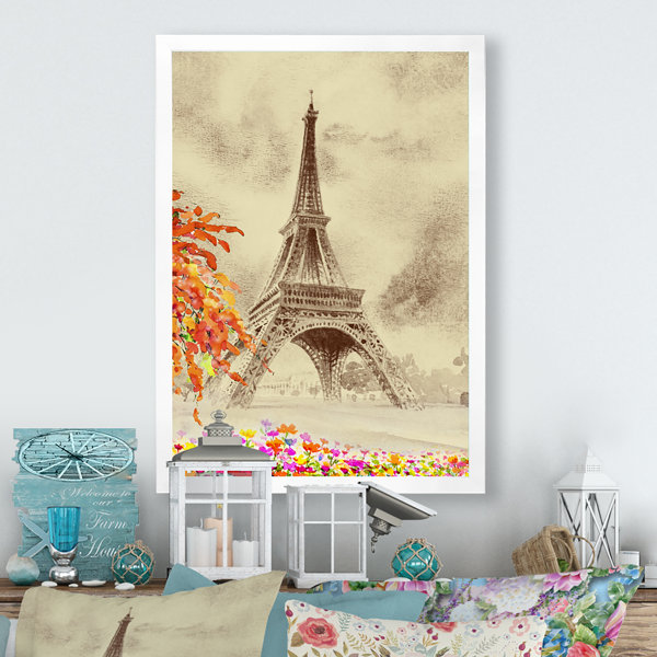 House of Hampton® Summer Paris France Eiffel Tower III Framed On Canvas ...