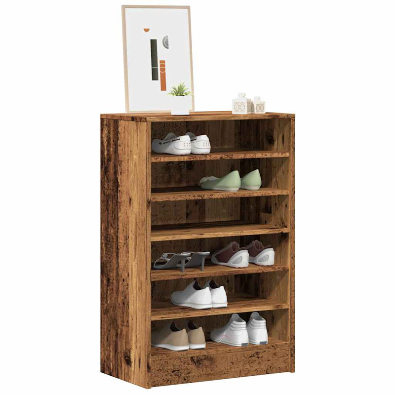 Shoe Cabinet Engineered Wood, Old Wood