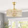 18" Windermere Caged Crystal Ceiling Fan with Light and Remote