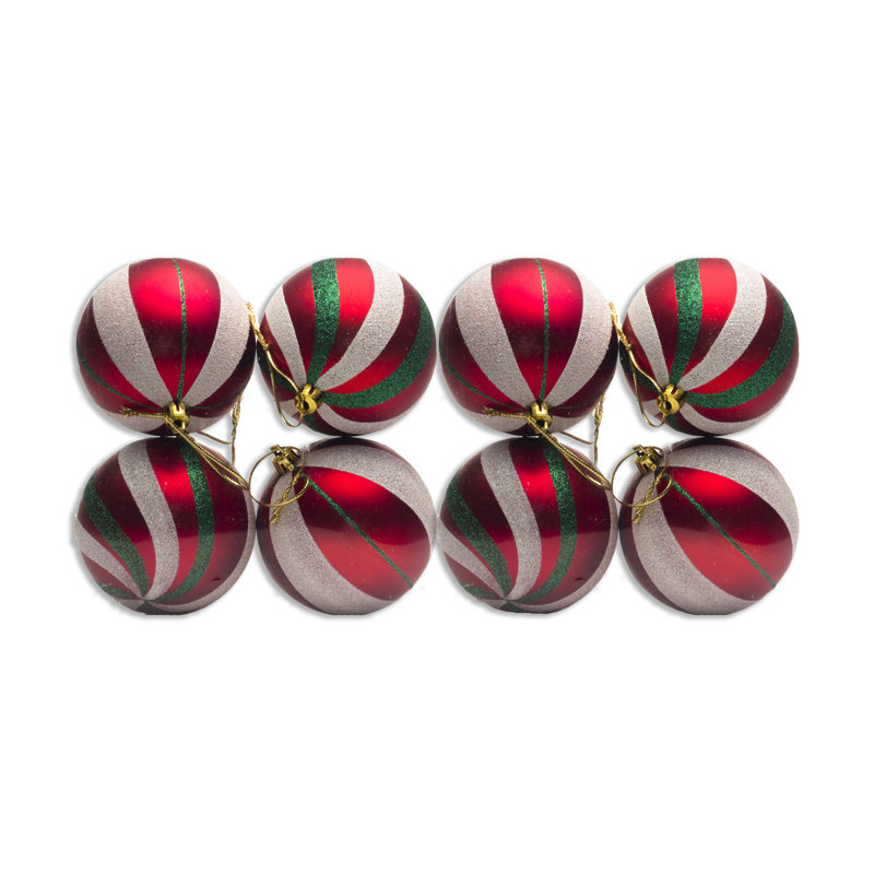 Ensemble d'ornement boule 8 pièces, Rouge