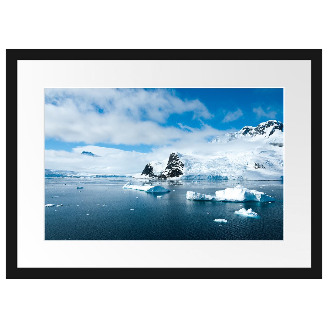 Gerahmtes Poster Winterlandschaft in der Antarktis