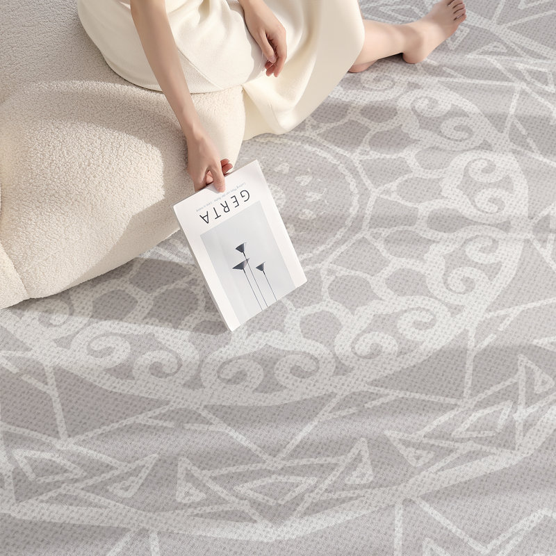 Tapis rond à envers antidérapant Rashana, Rond 5 pi 3 po