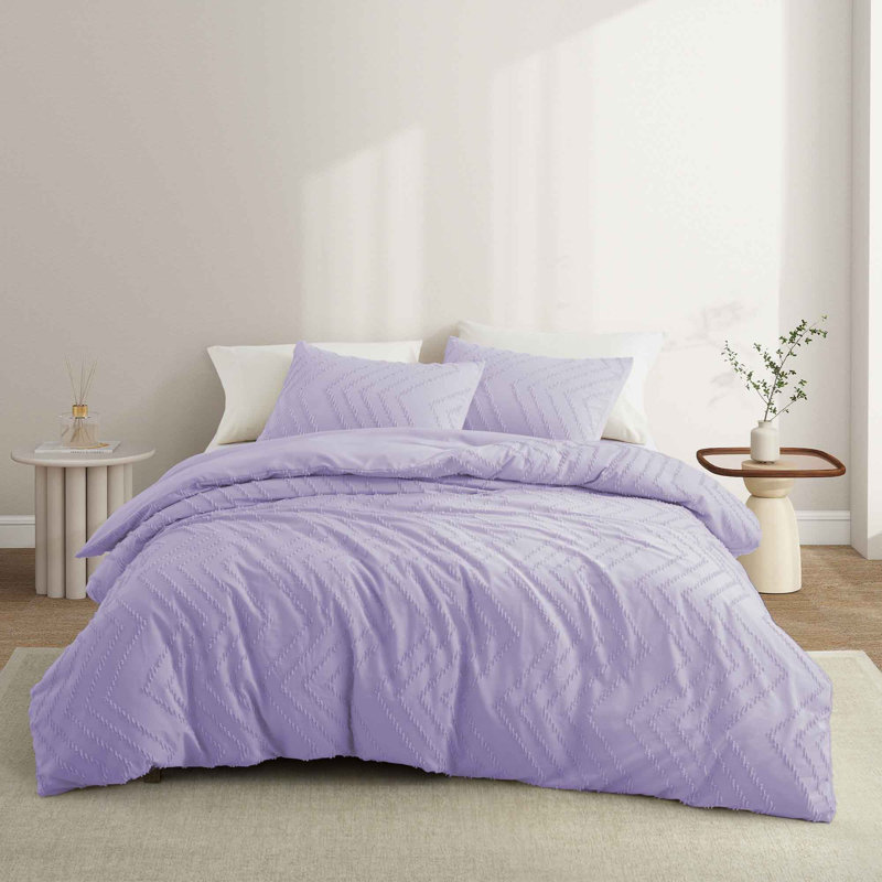 Blanc Wave, Housse de couette très grand + 2 taies d'oreiller